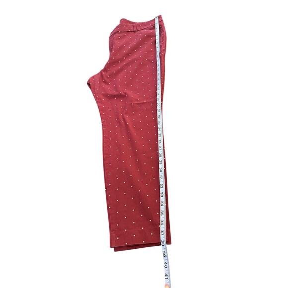 Old Navy Plus Burgundy Rose Gold Polka Dot Work Pixie Ankle Pants Size 20 - Picture 14 of 14